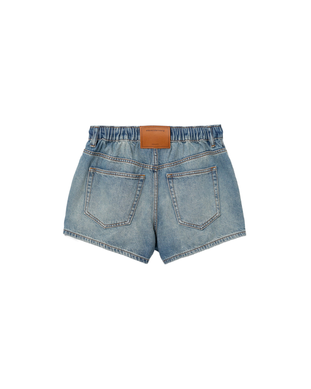 Drawstring denim shorts