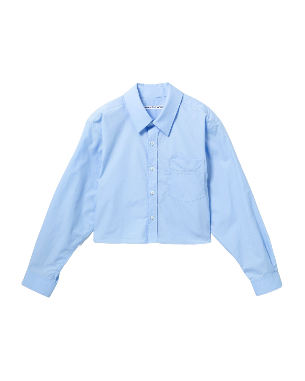 Embroidered logo cropped shirt