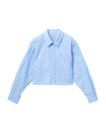 Embroidered logo cropped shirt