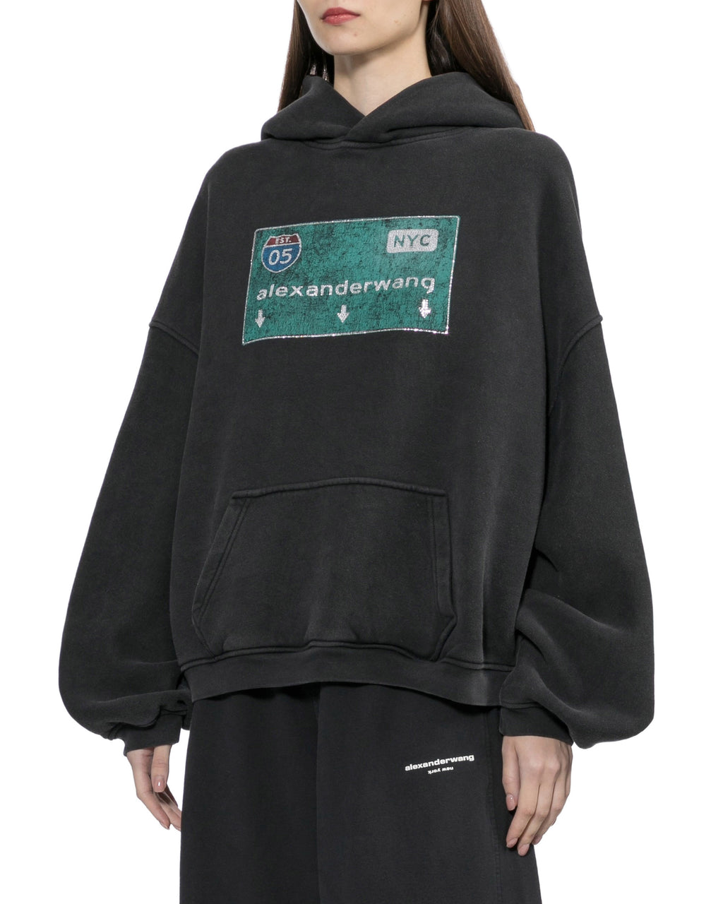 Street sign graphic hoodie