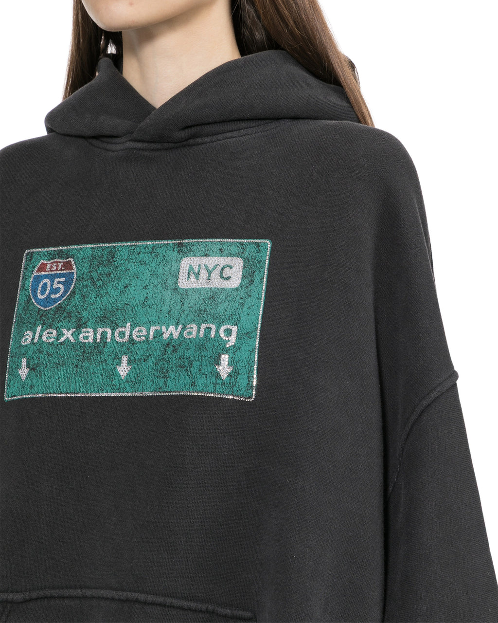 Street sign graphic hoodie