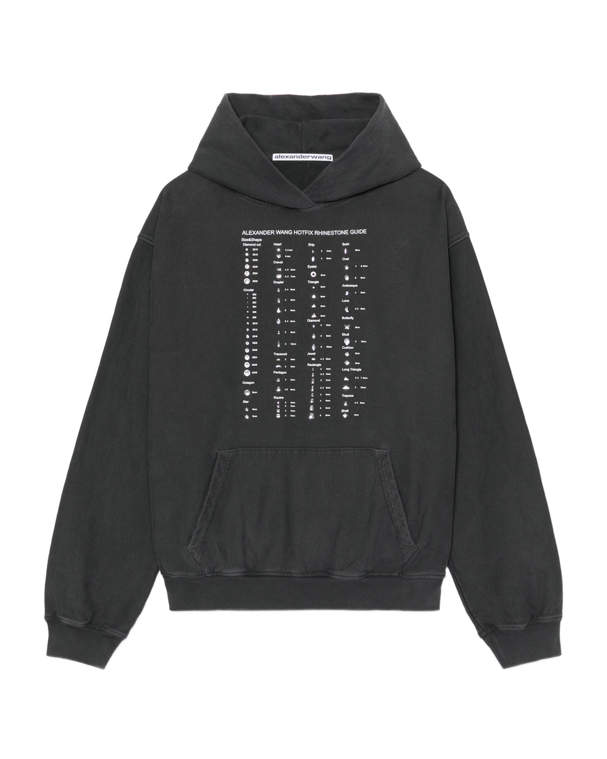 Crystal hotfix graphic hoodie
