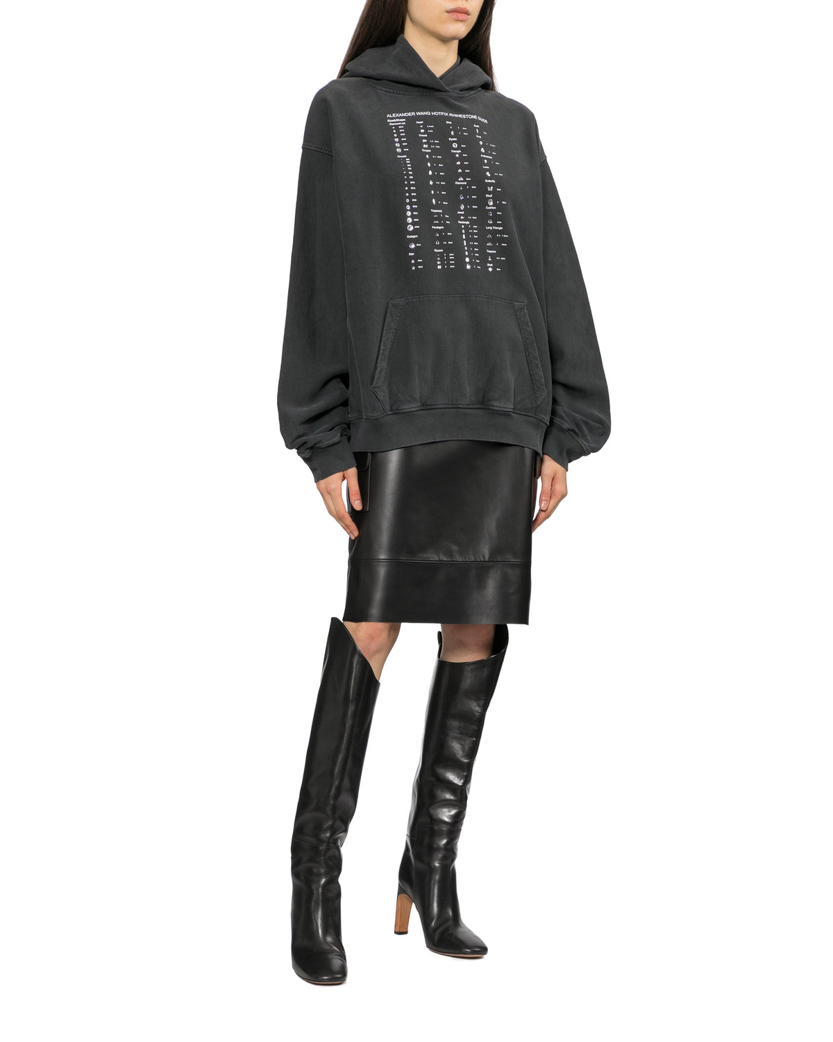 Crystal hotfix graphic hoodie