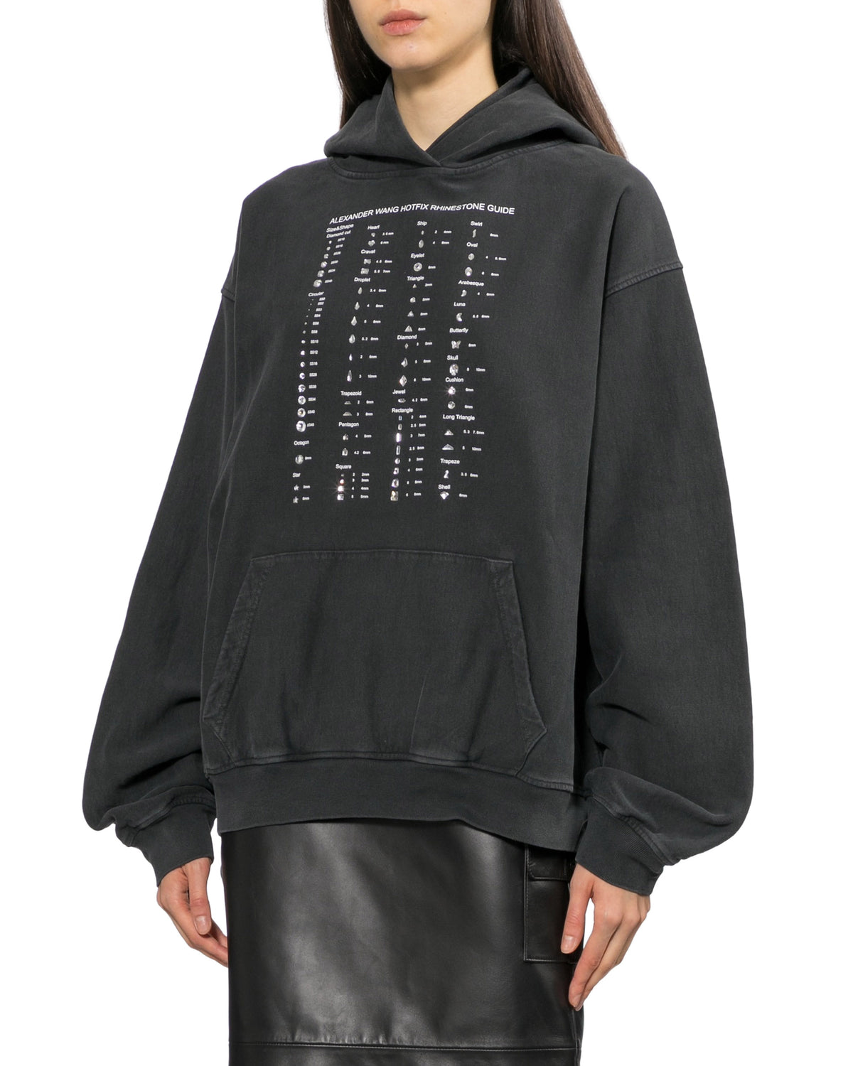 Crystal hotfix graphic hoodie