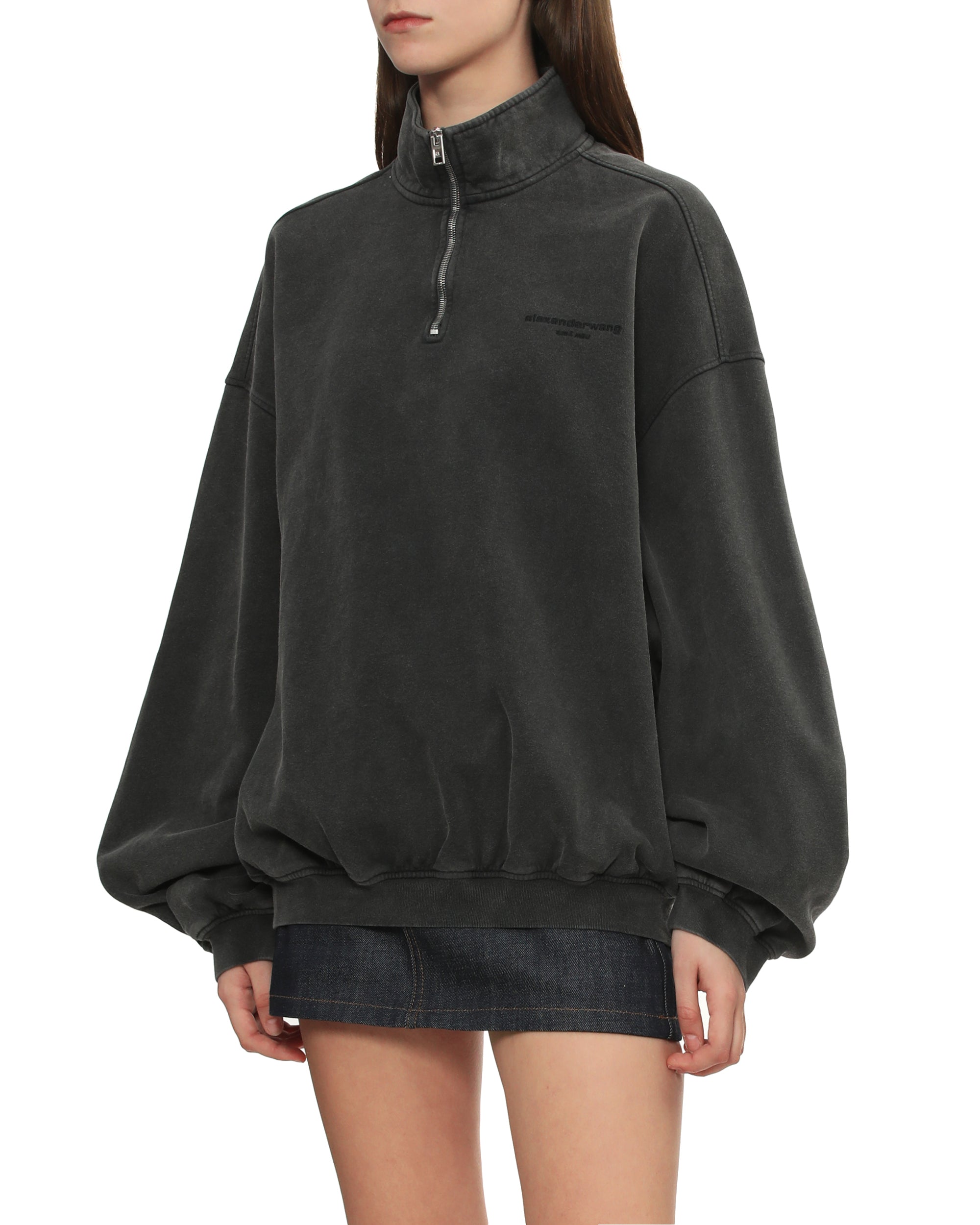Zip-neck sweater