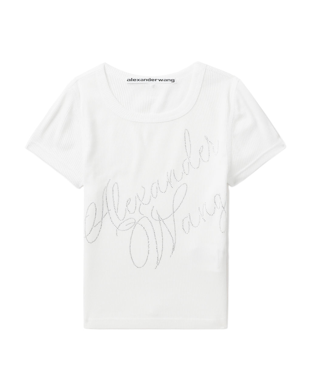 Crystal hotfix rib tee