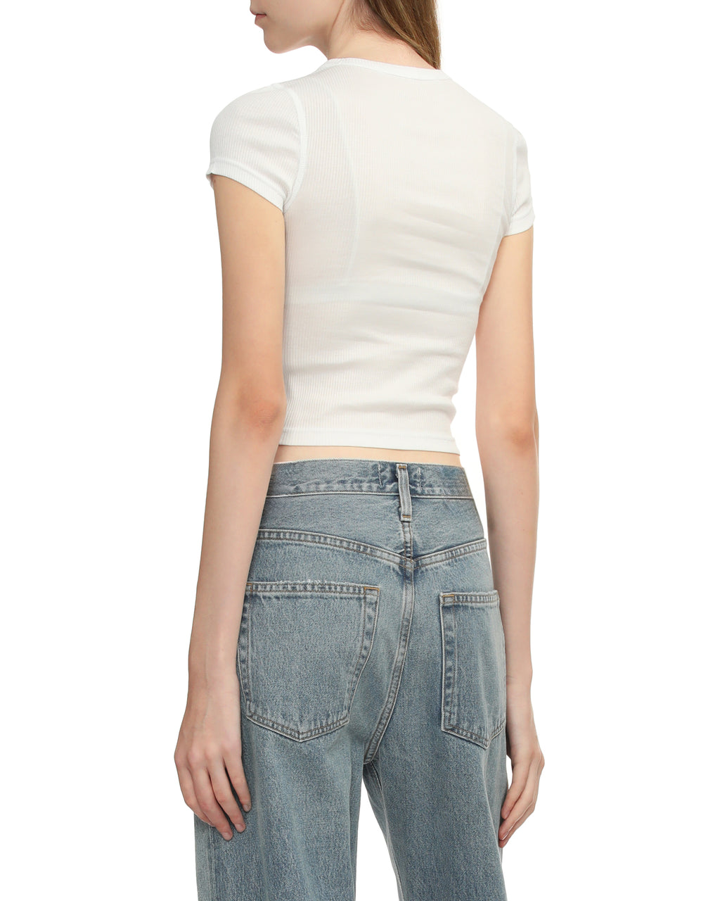 Crystal hotfix rib tee