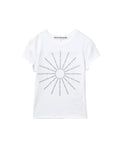 Crystal pinwheel fitted tee