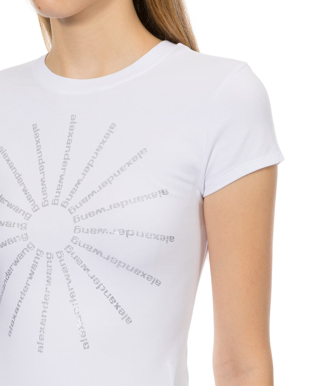 Crystal pinwheel fitted tee