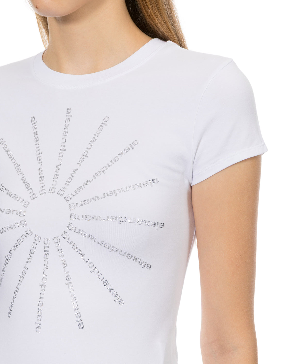 Crystal pinwheel fitted tee