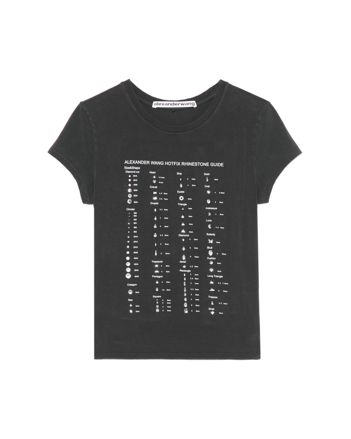 Crystal graphic fitted tee