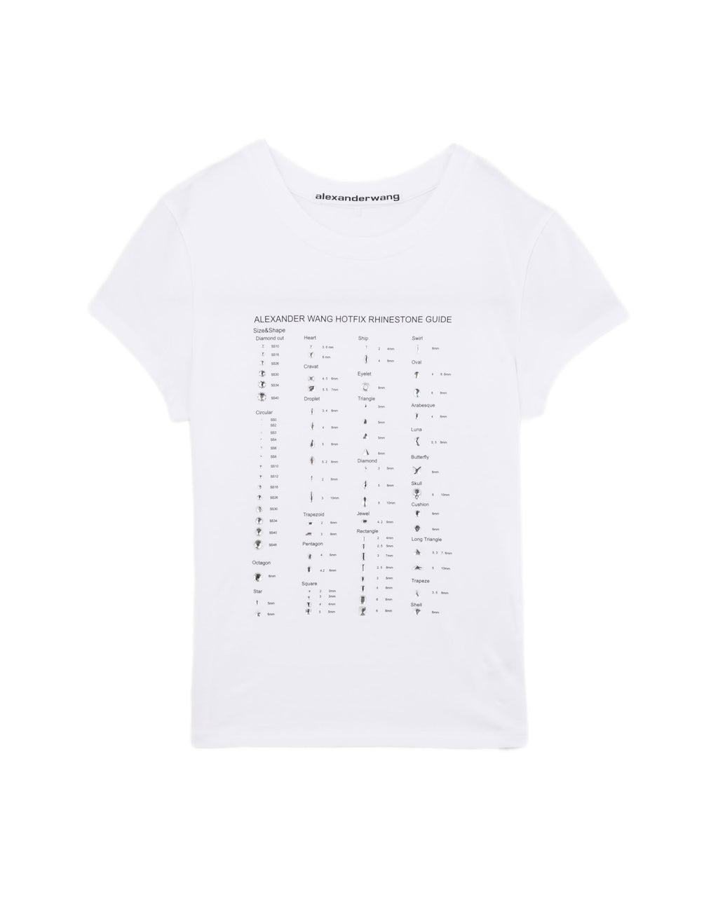 Crystal graphic fitted tee