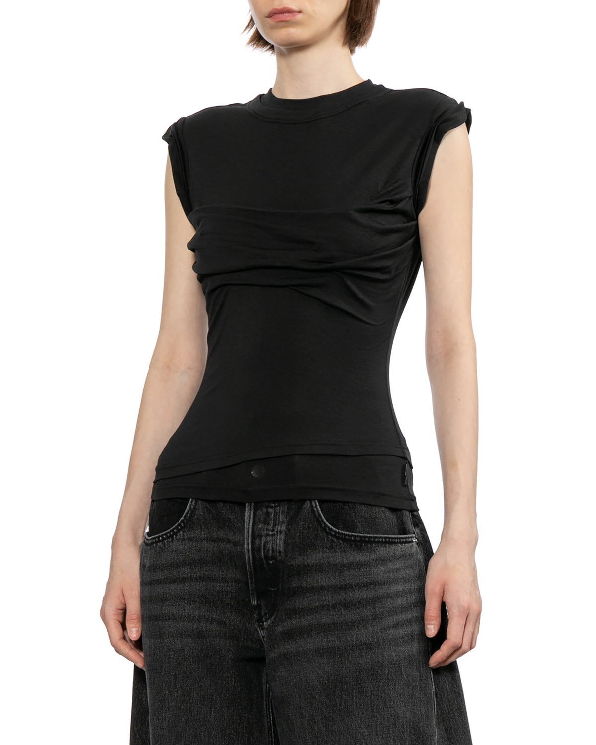 Twisted bust layered tank