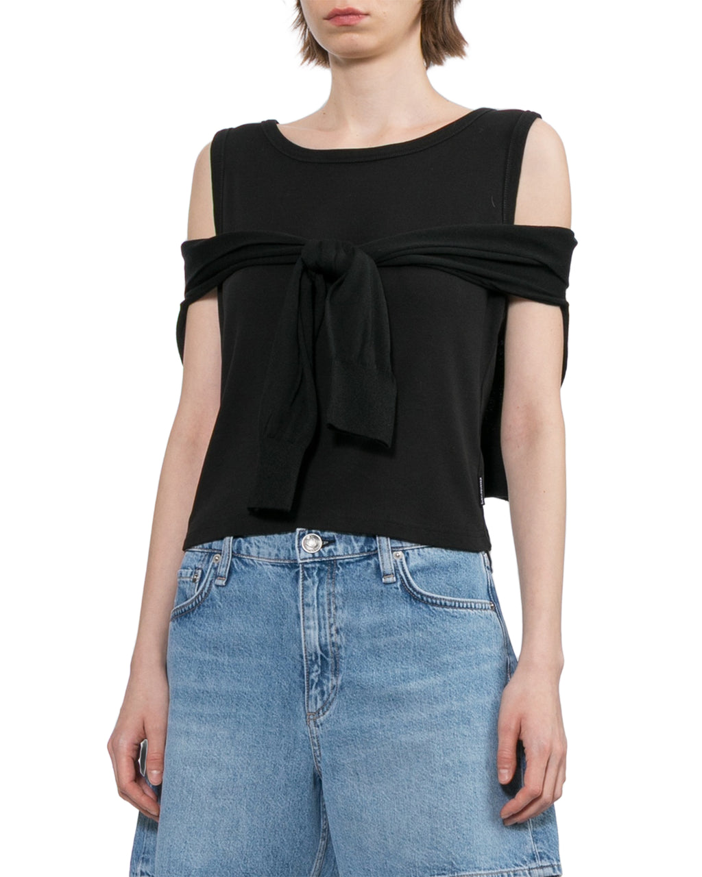Tie-front top