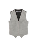 Patchwork zip up vest