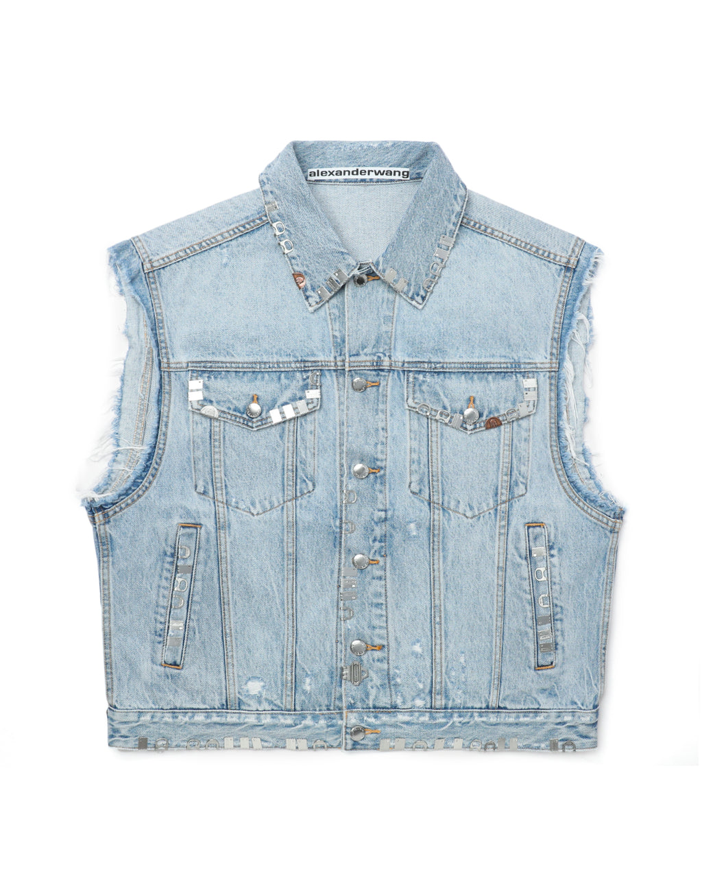 Regen denim oversized vest