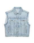 Regen denim oversized vest
