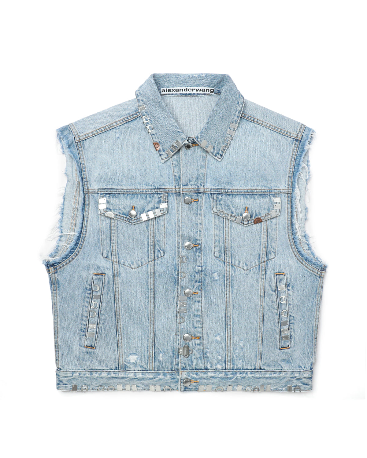 Regen denim oversized vest