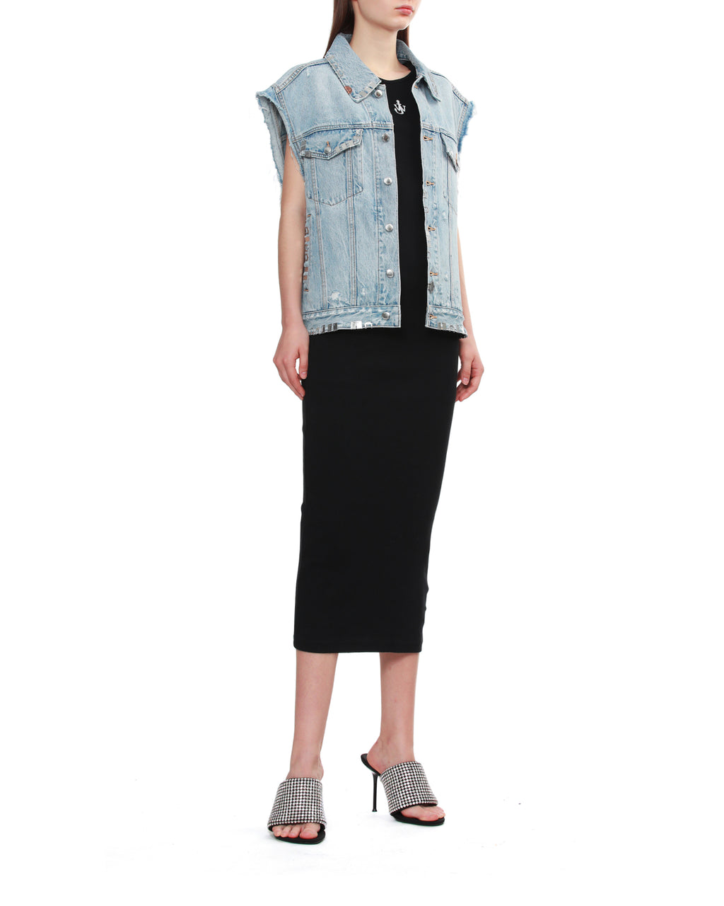 Regen denim oversized vest