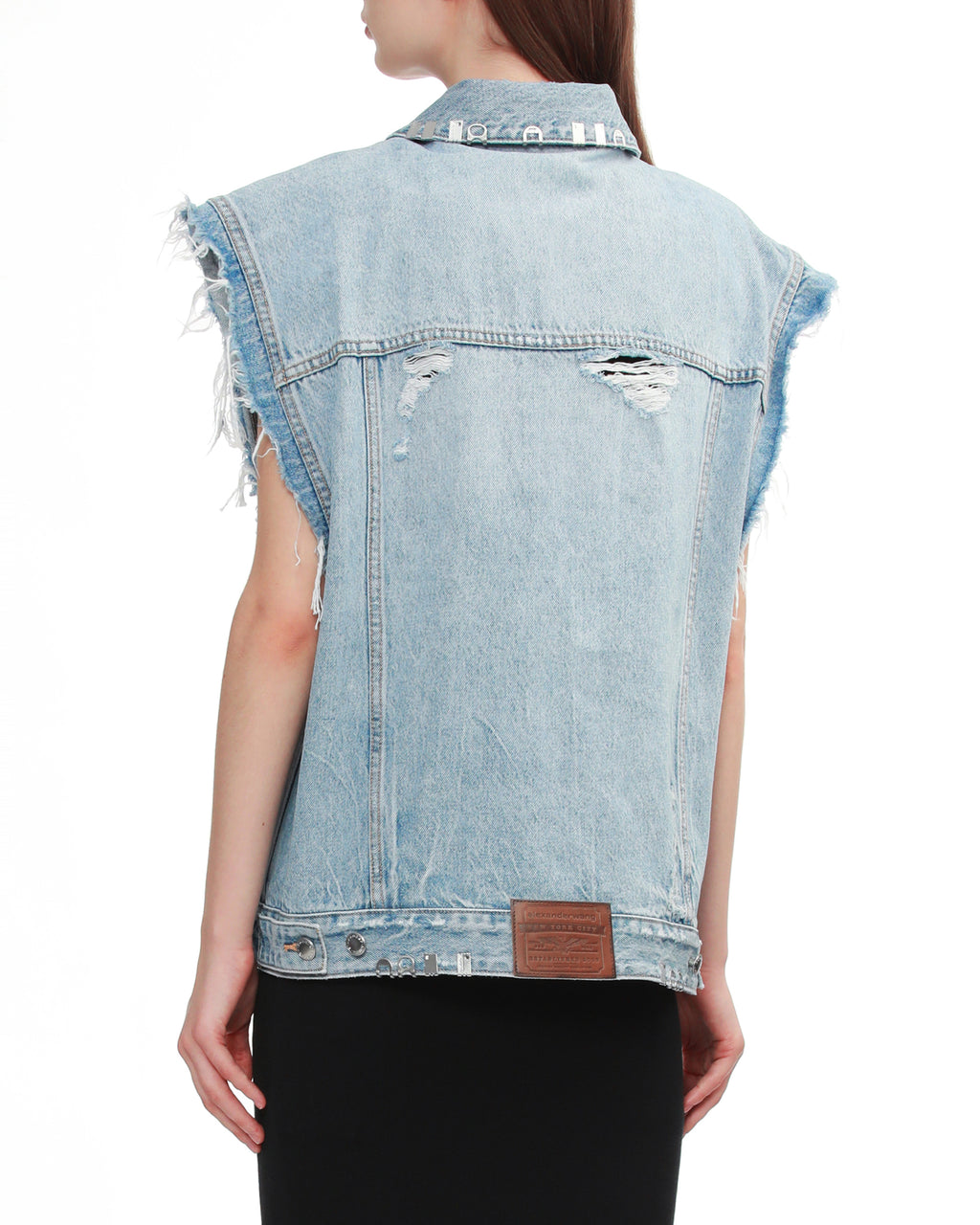 Regen denim oversized vest