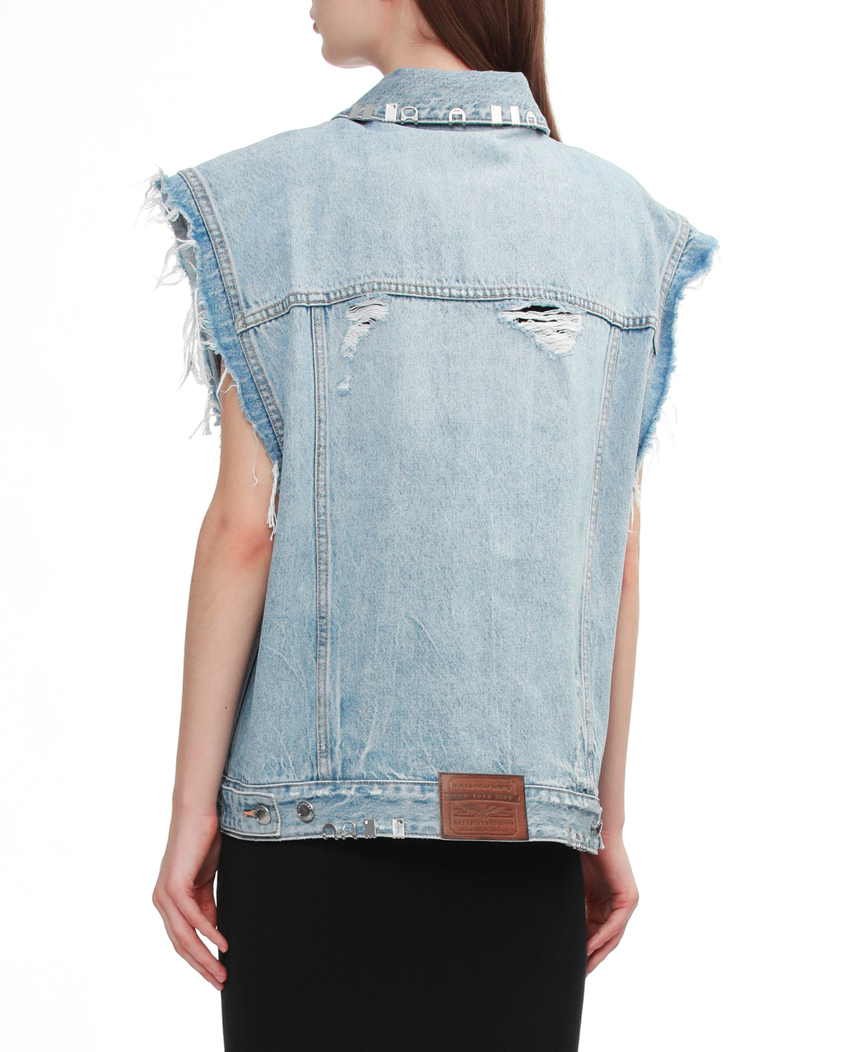 Regen denim oversized vest
