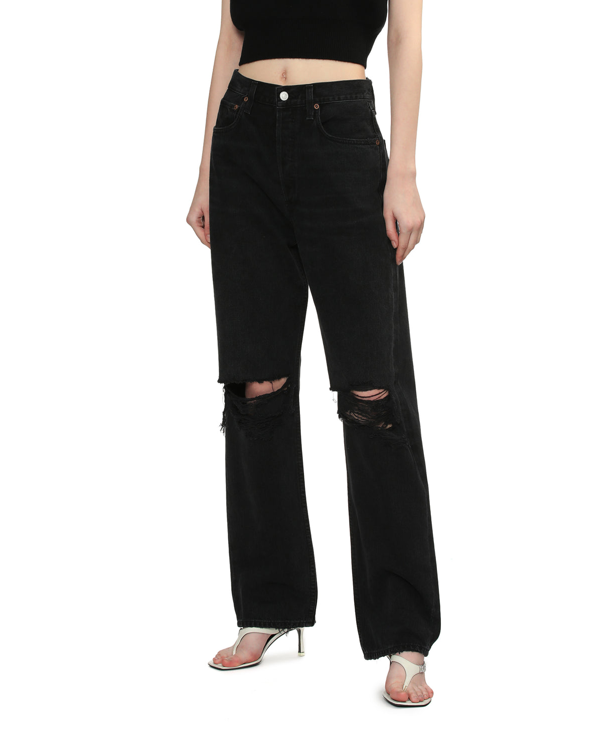 Distressed jeans