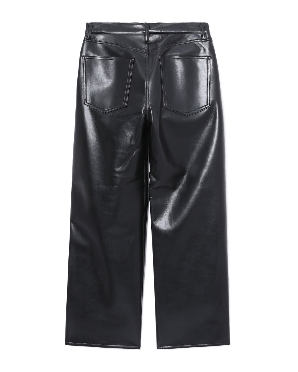 Leather-blend pants
