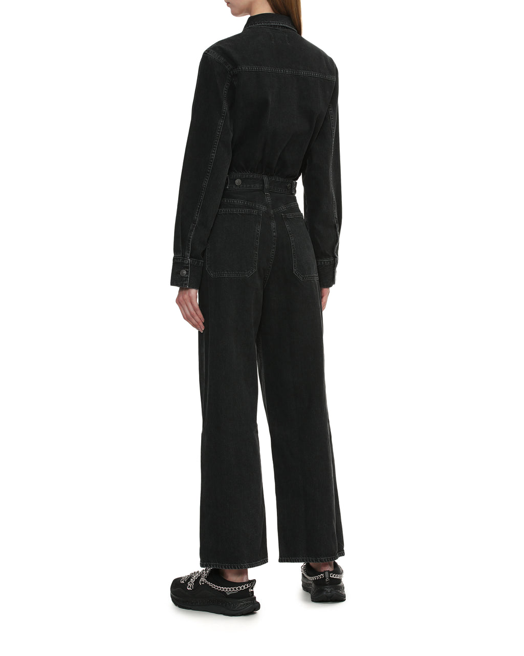 Denim utility jumpsuit