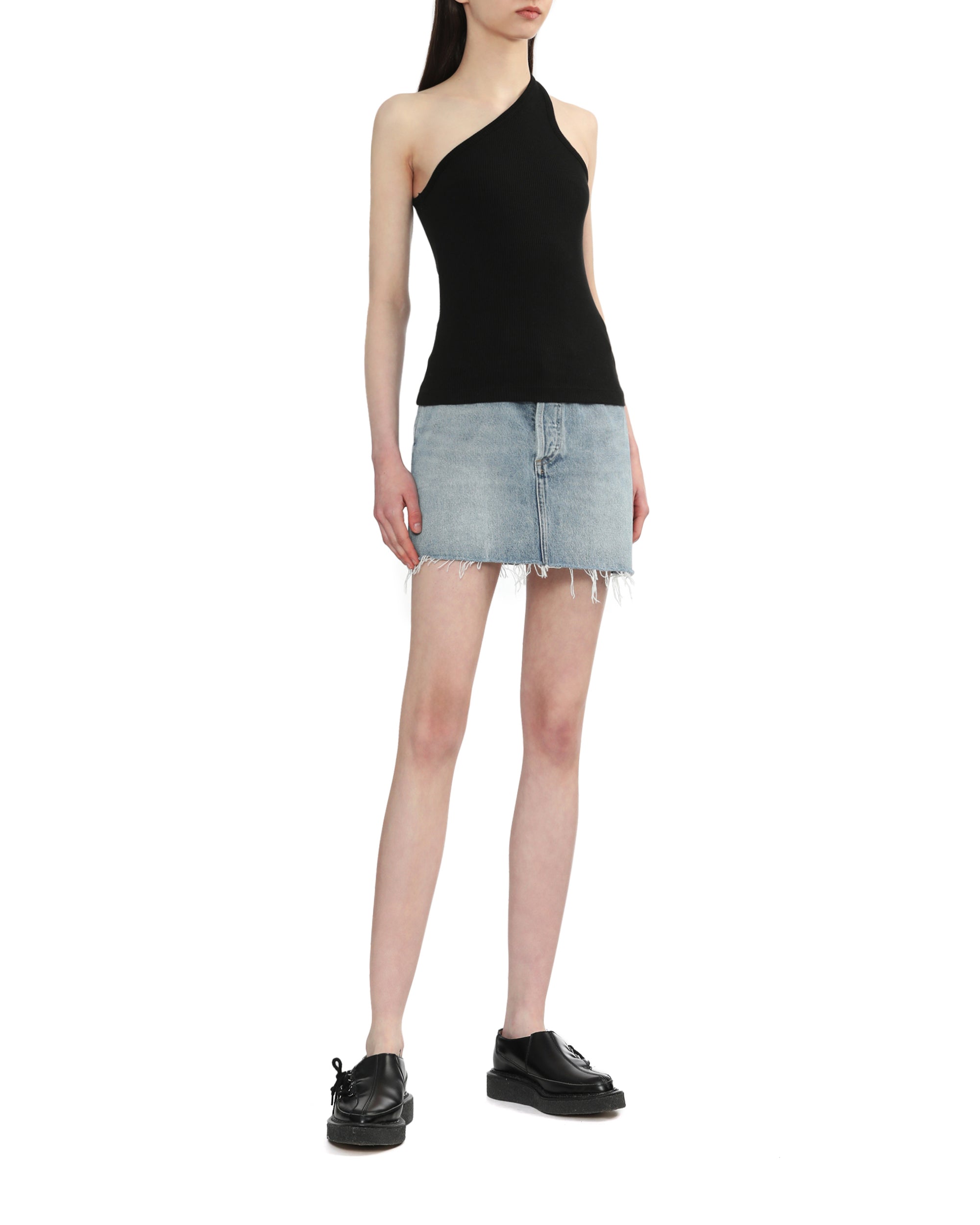 Denim mini skirt