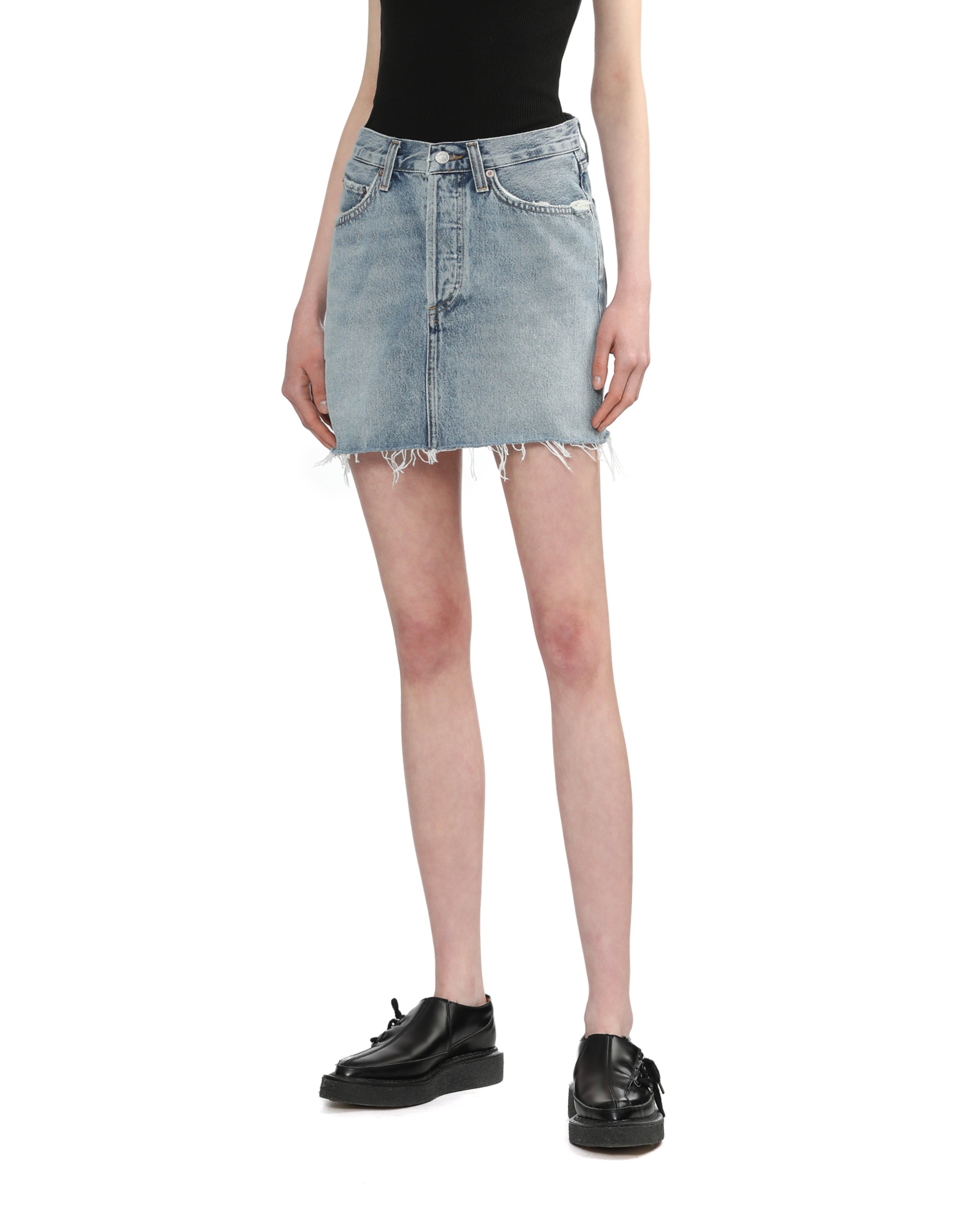 Denim mini skirt