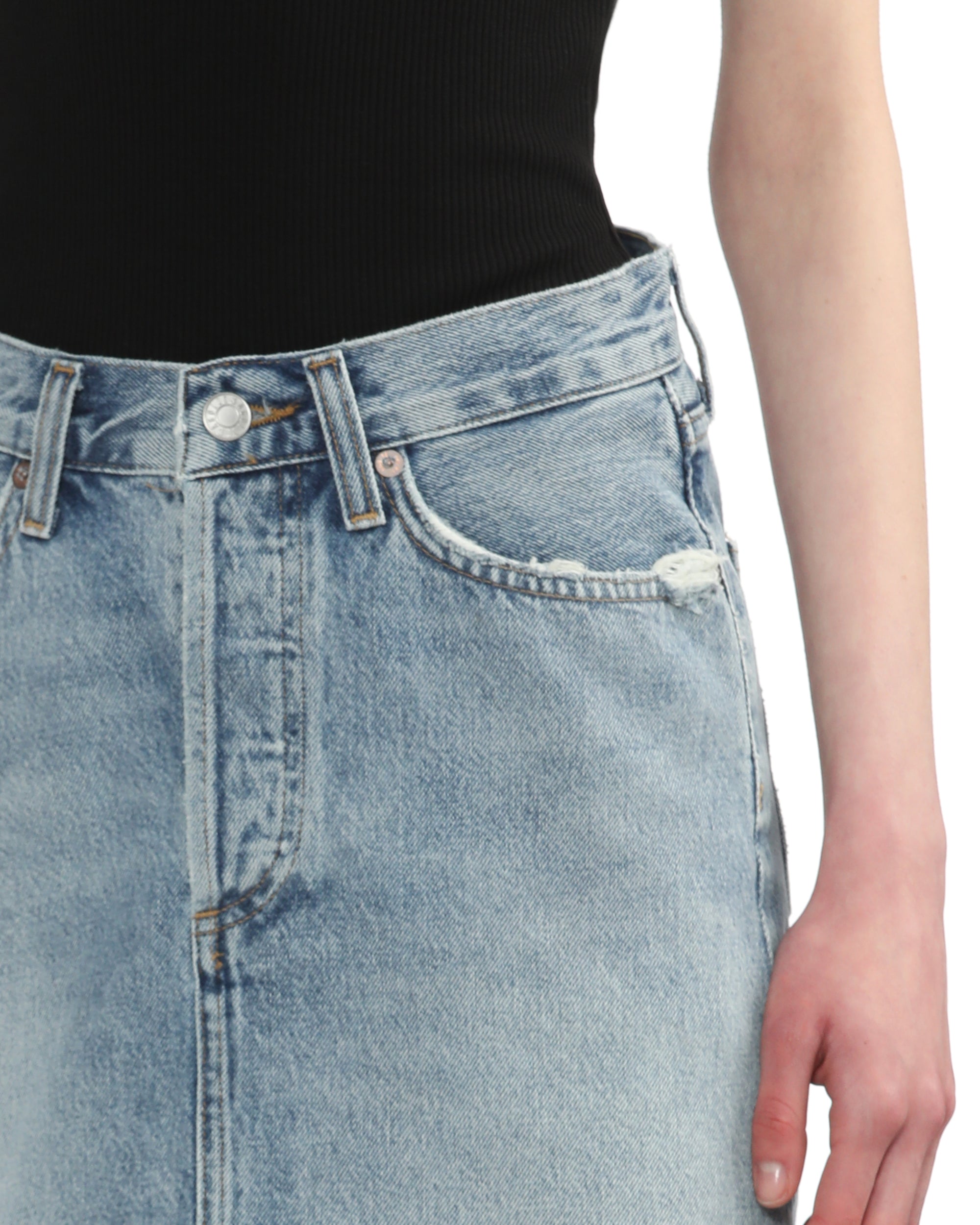 Denim mini skirt
