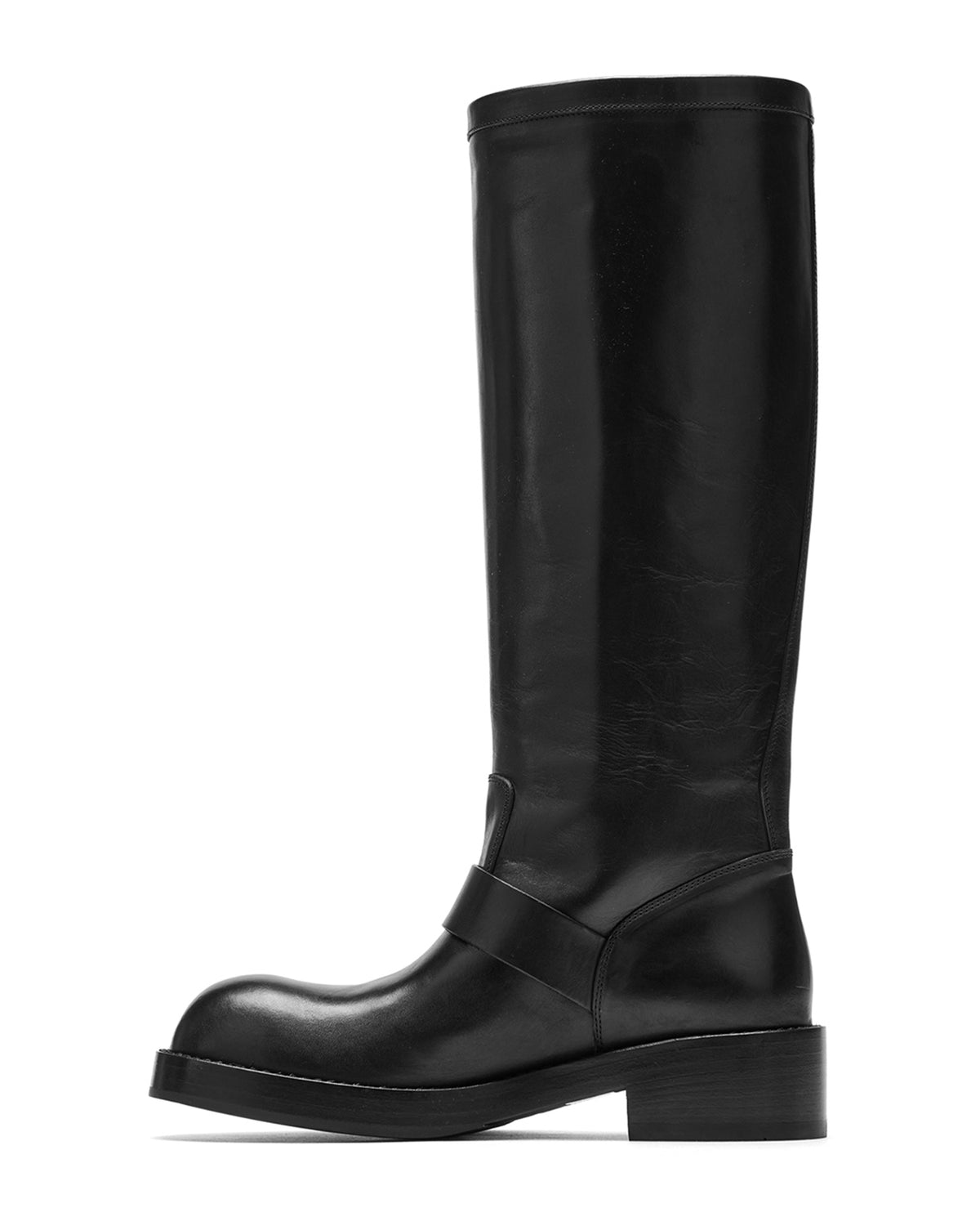 Buckle knee boots