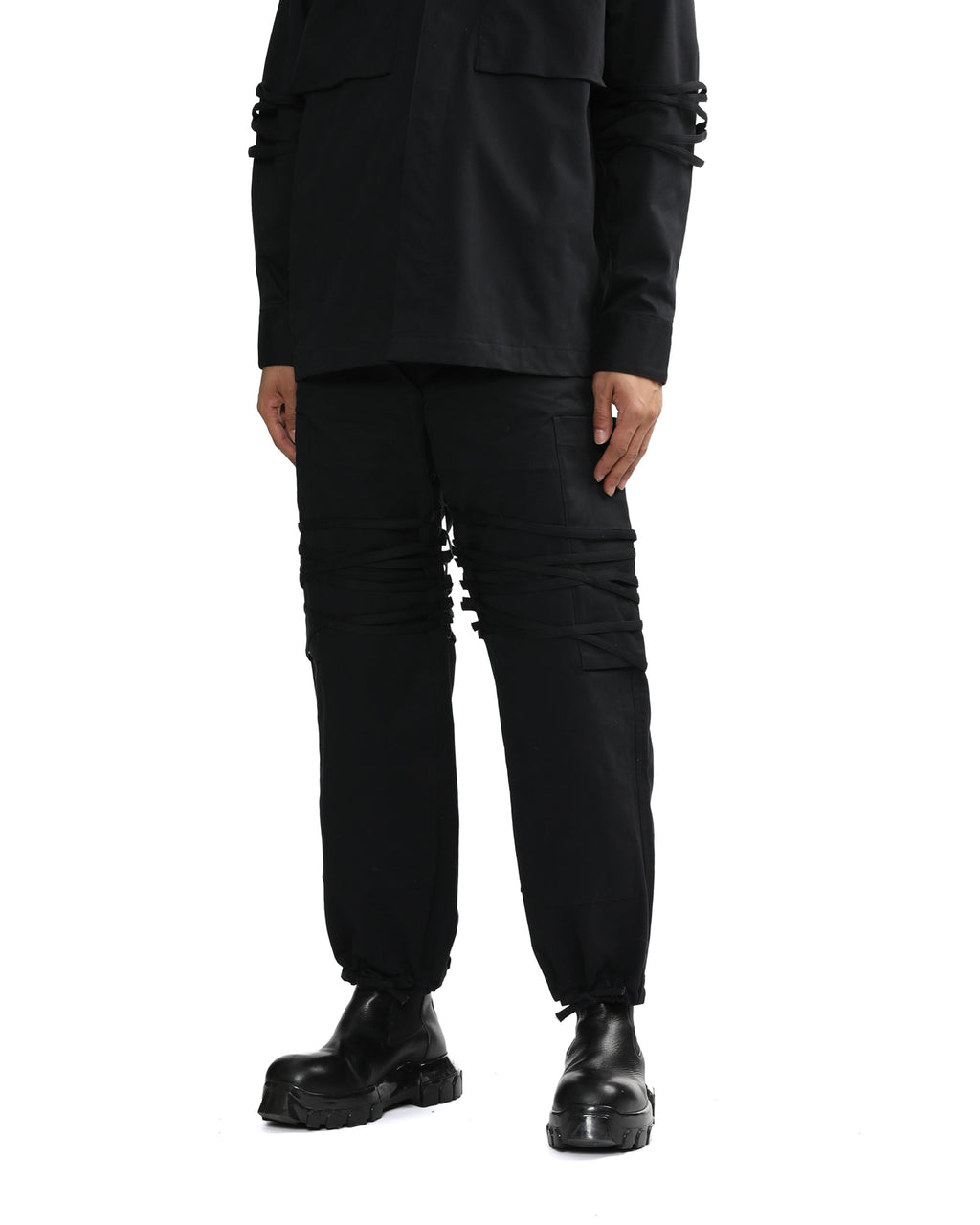 Double-waisted cargo pants