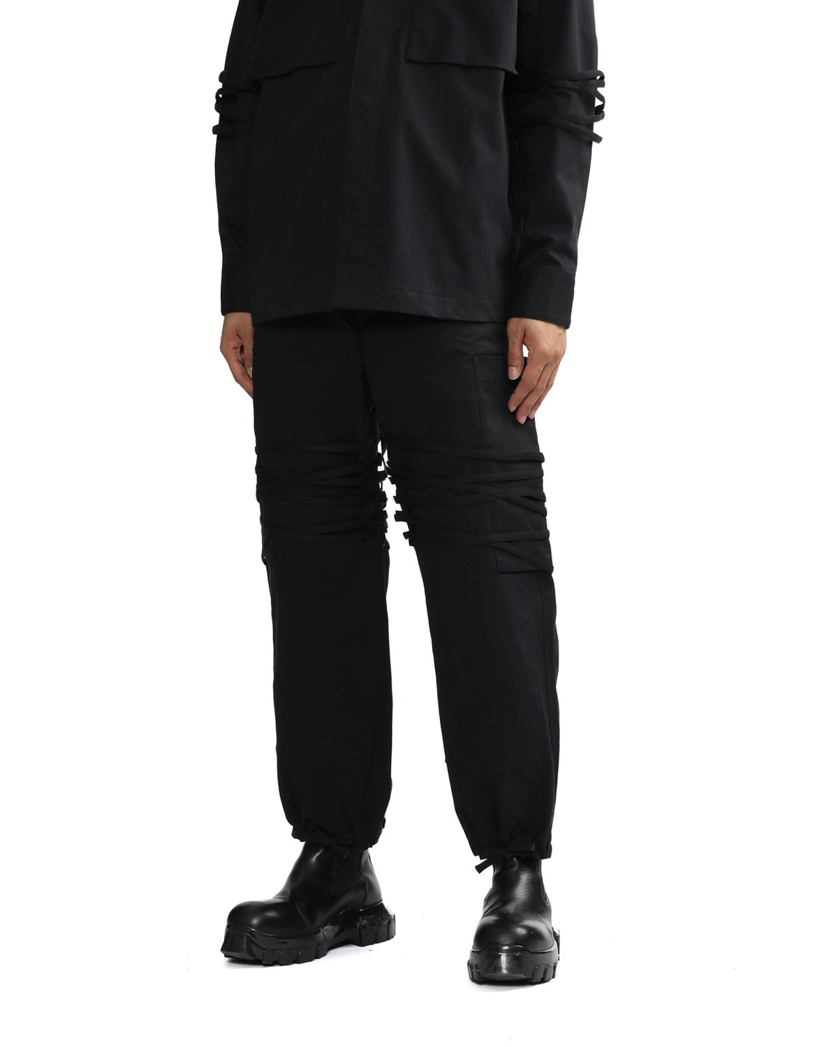 Double-waisted cargo pants