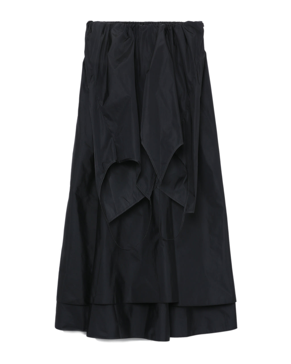 Drape detail layered skirt