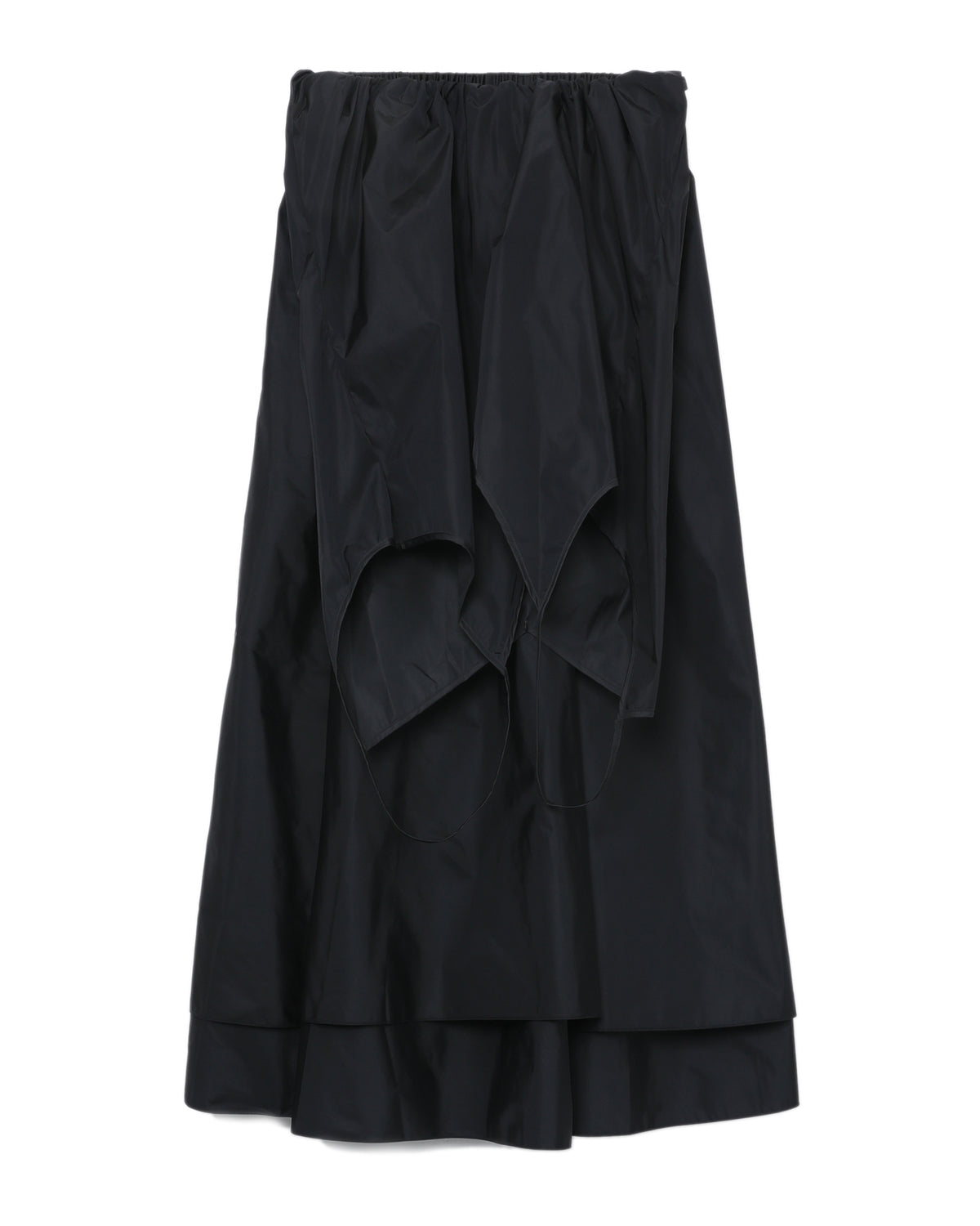 Drape detail layered skirt