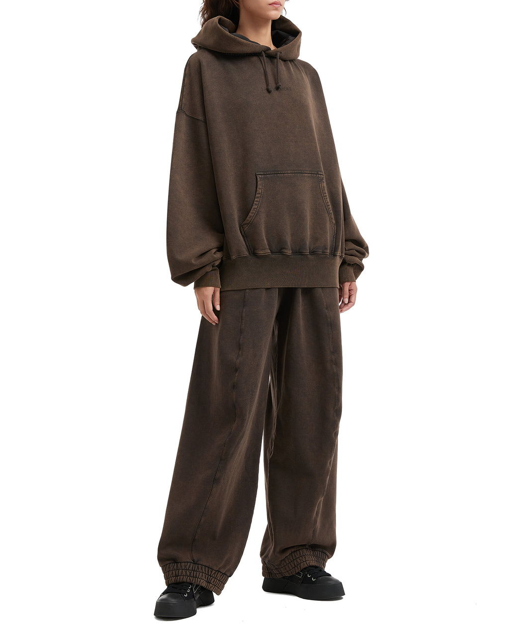 Gathered cropped hoodie