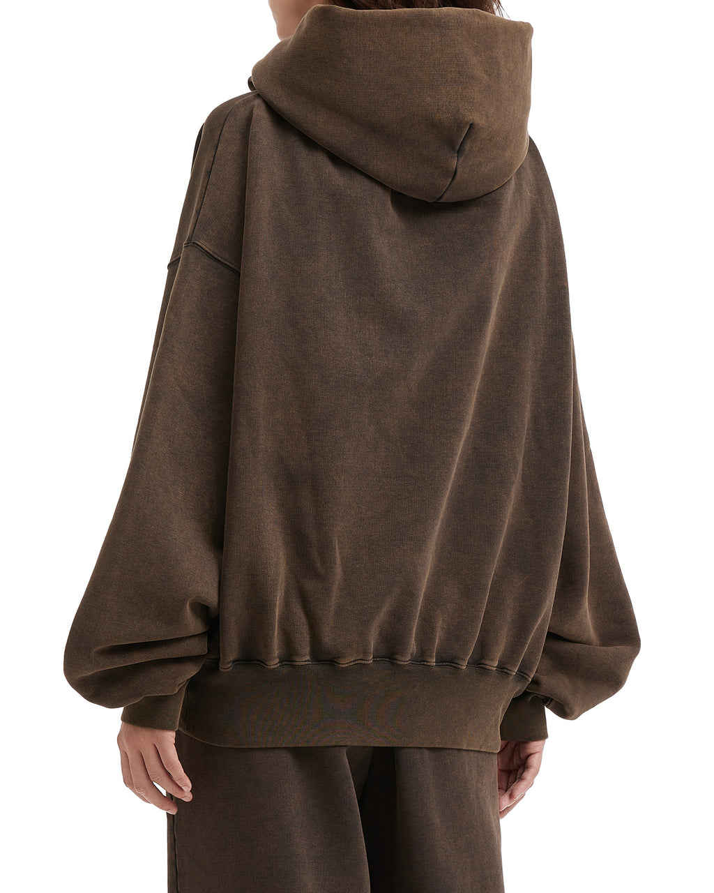 Gathered cropped hoodie