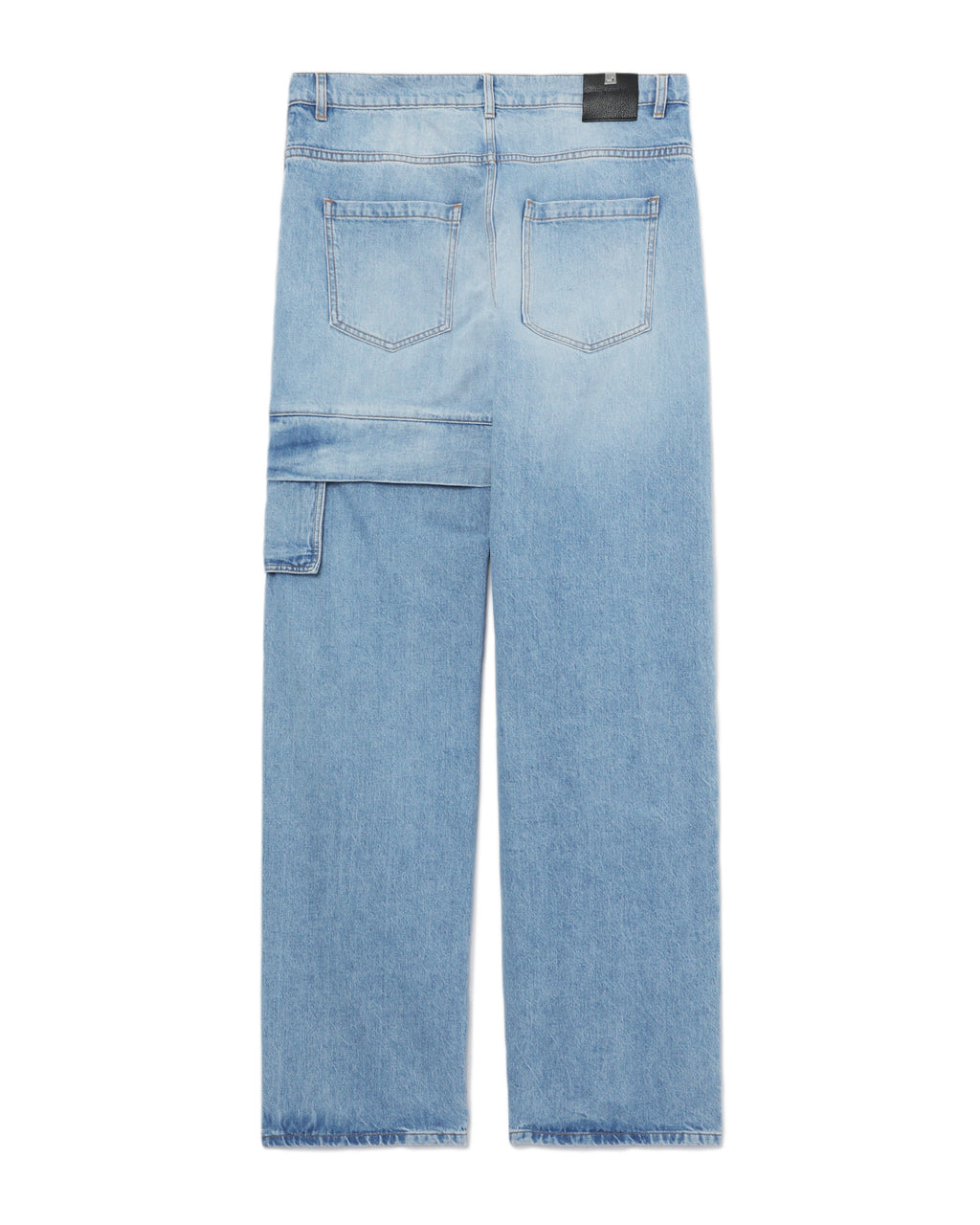Oversized denim cargo pants