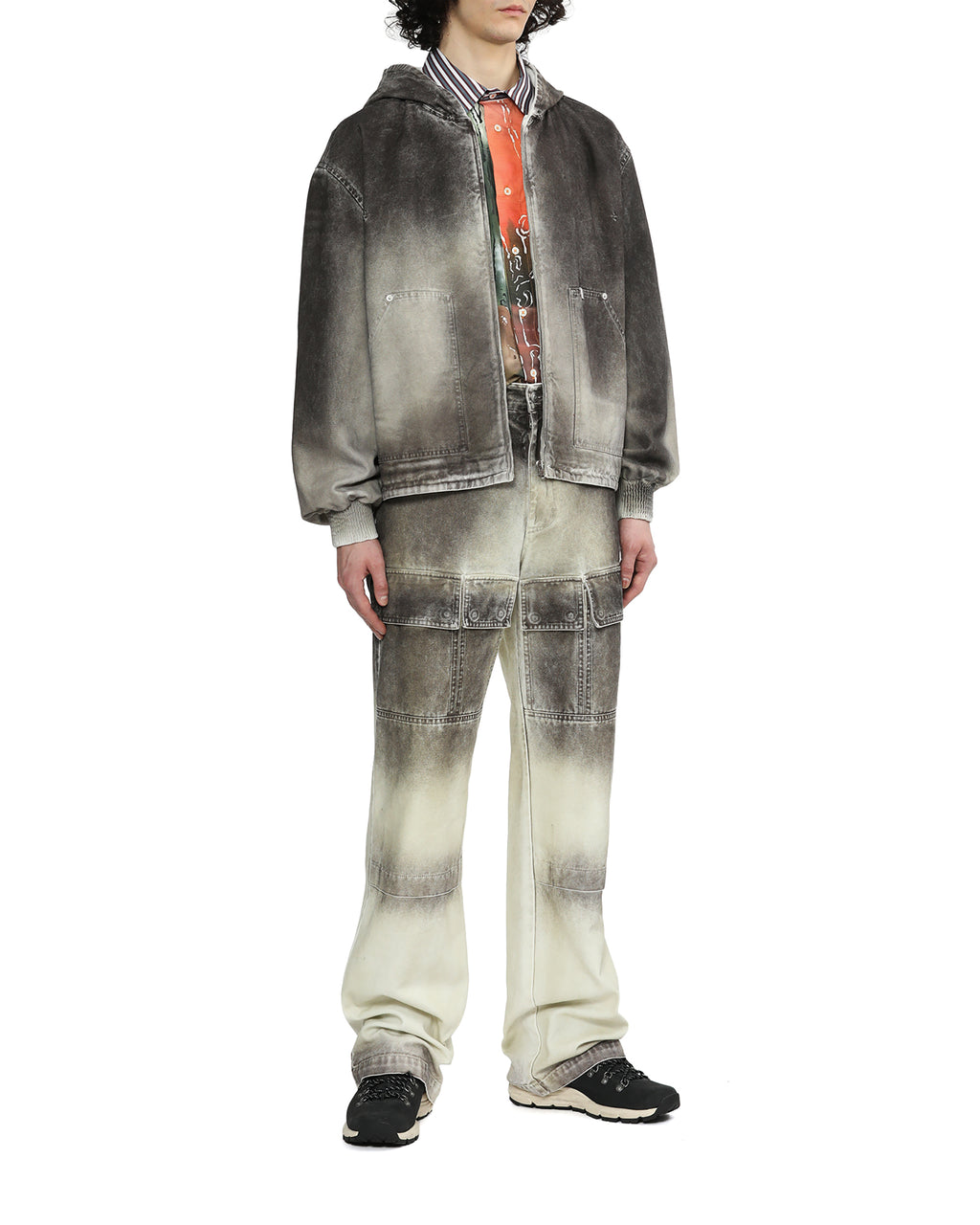 Overdyed cargo jeans