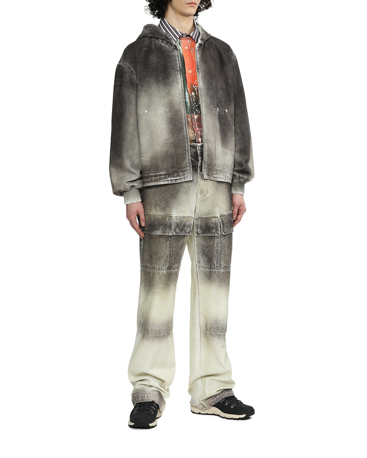 Overdyed cargo jeans