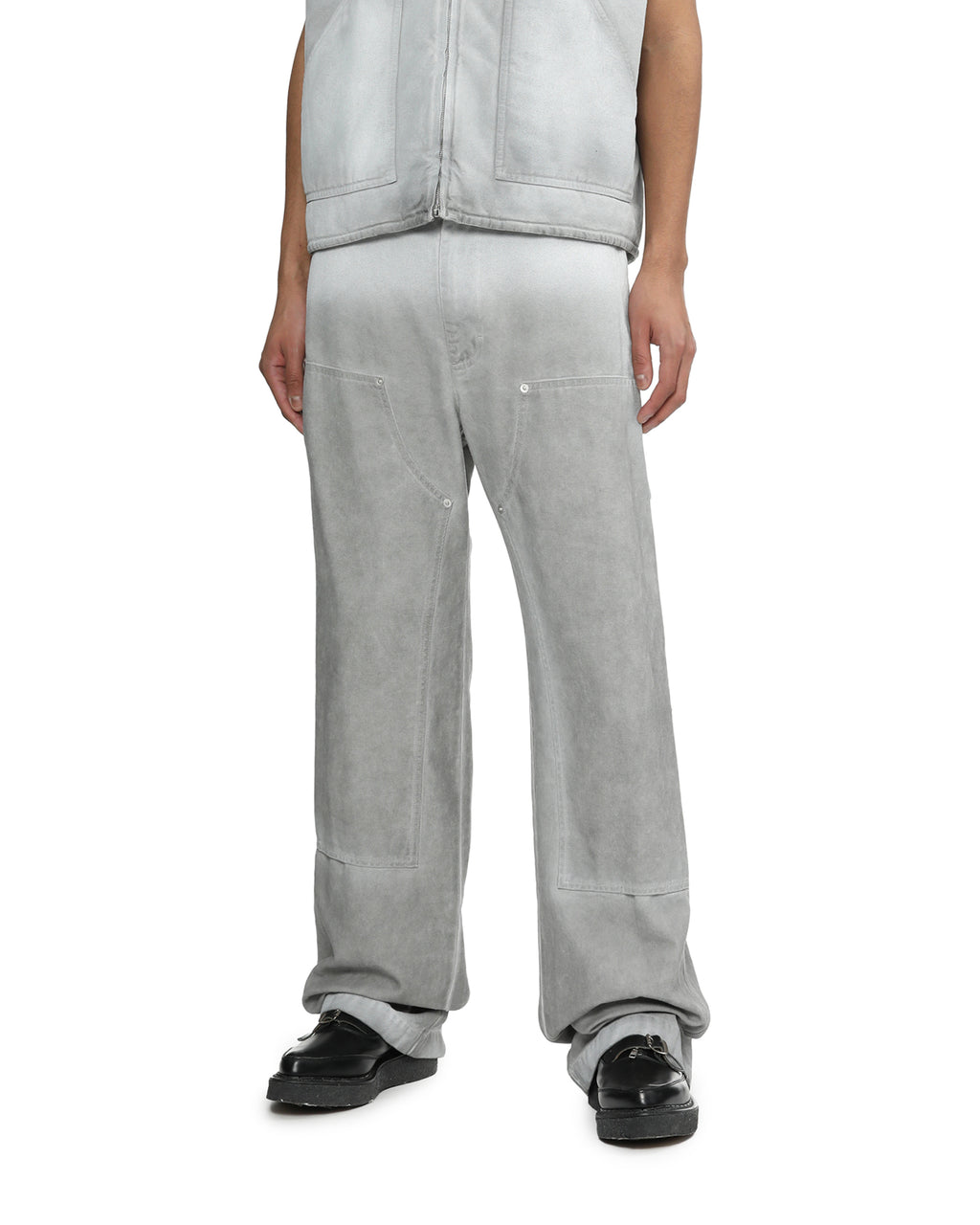 Bleached carpenter denim pants