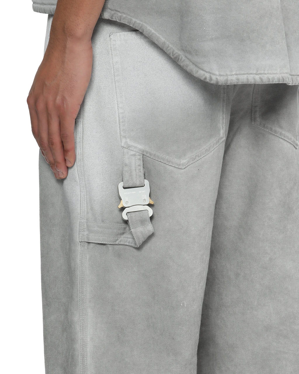 Bleached carpenter denim pants