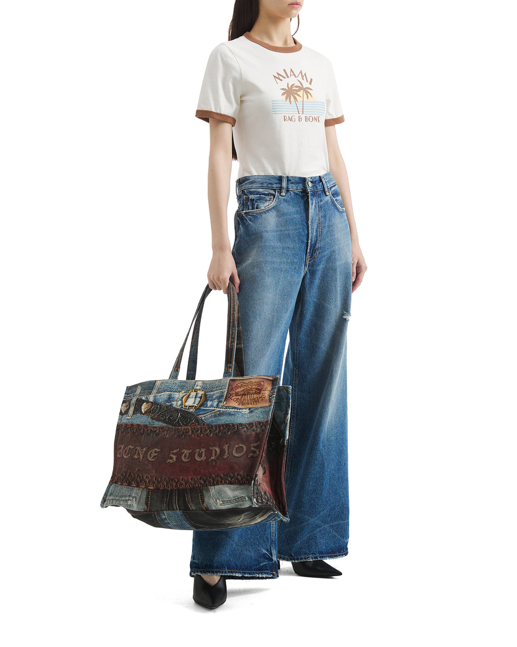 Logo shoulder tote bag