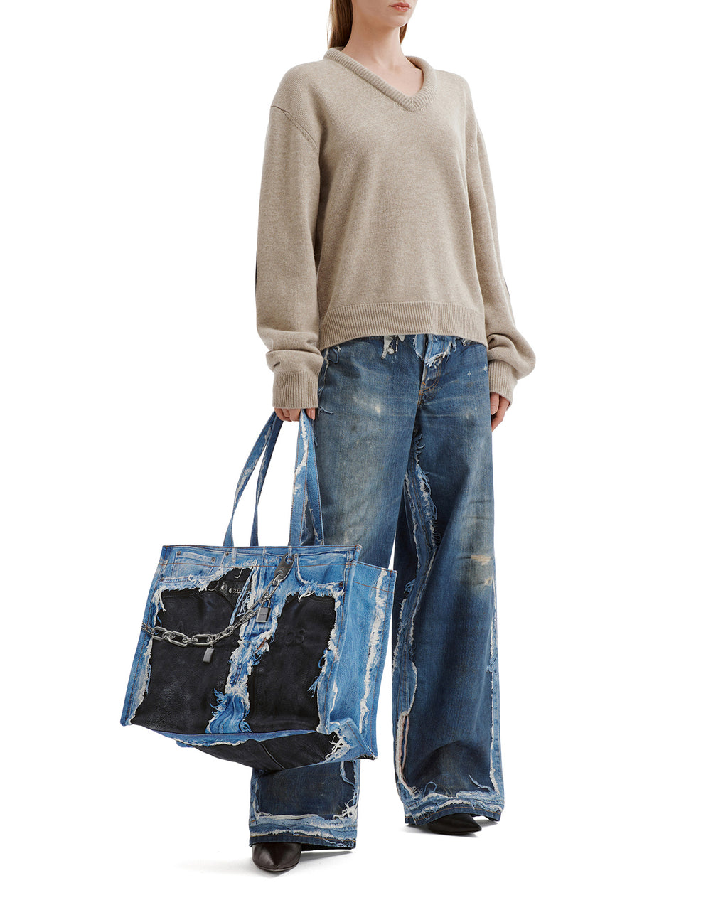 Denim tote bag