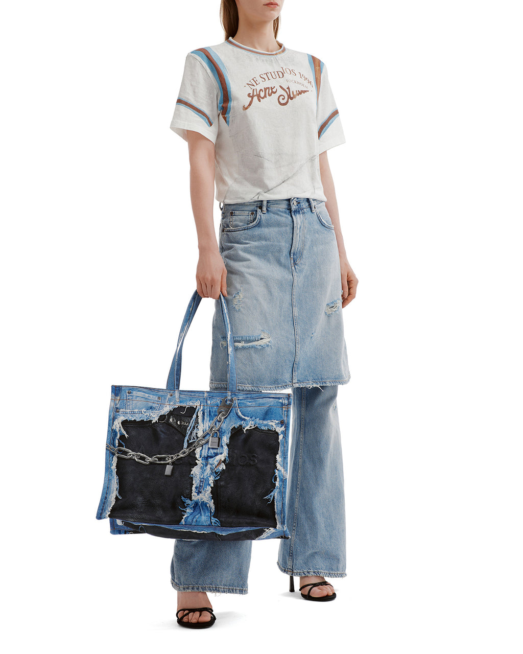 Denim tote bag