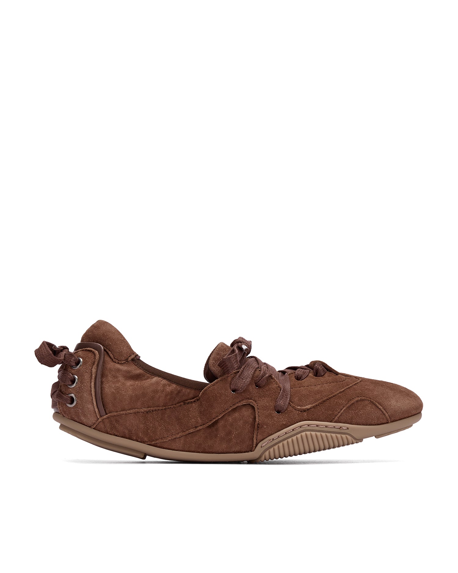 Suede panelled low-top sneakers