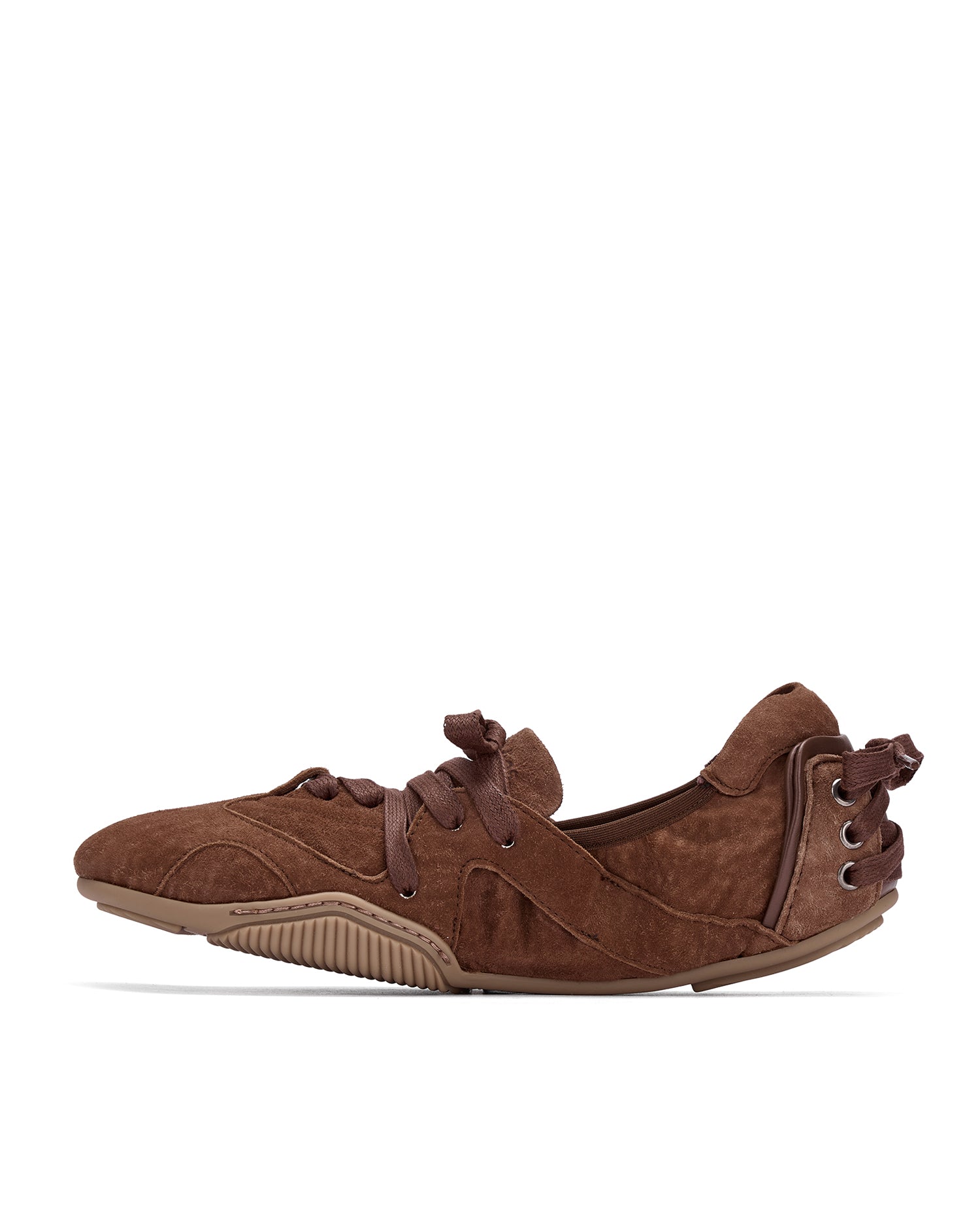 Suede panelled low-top sneakers