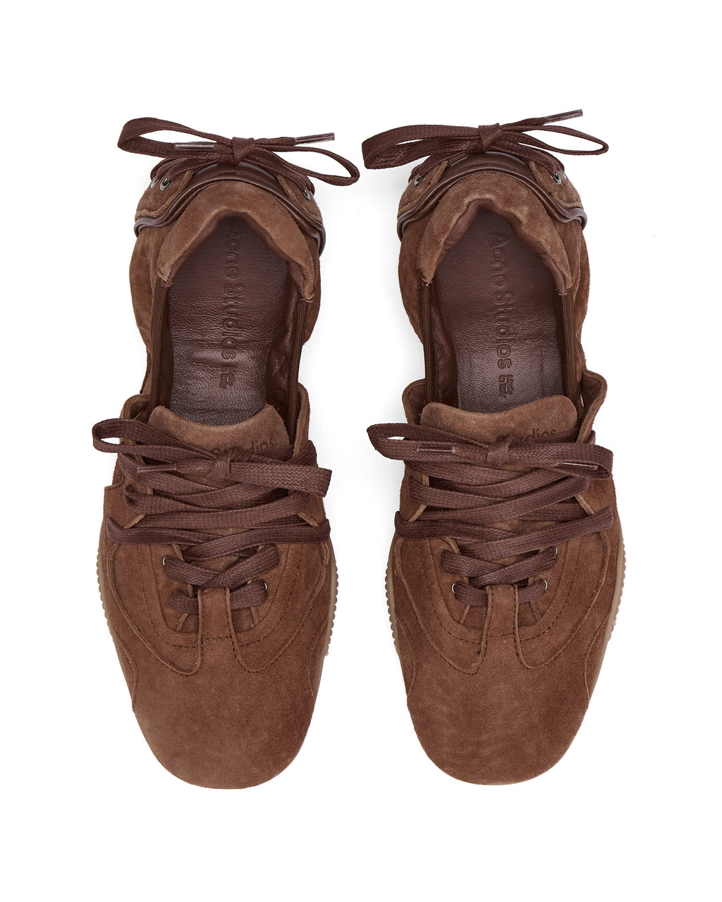 Suede panelled low-top sneakers