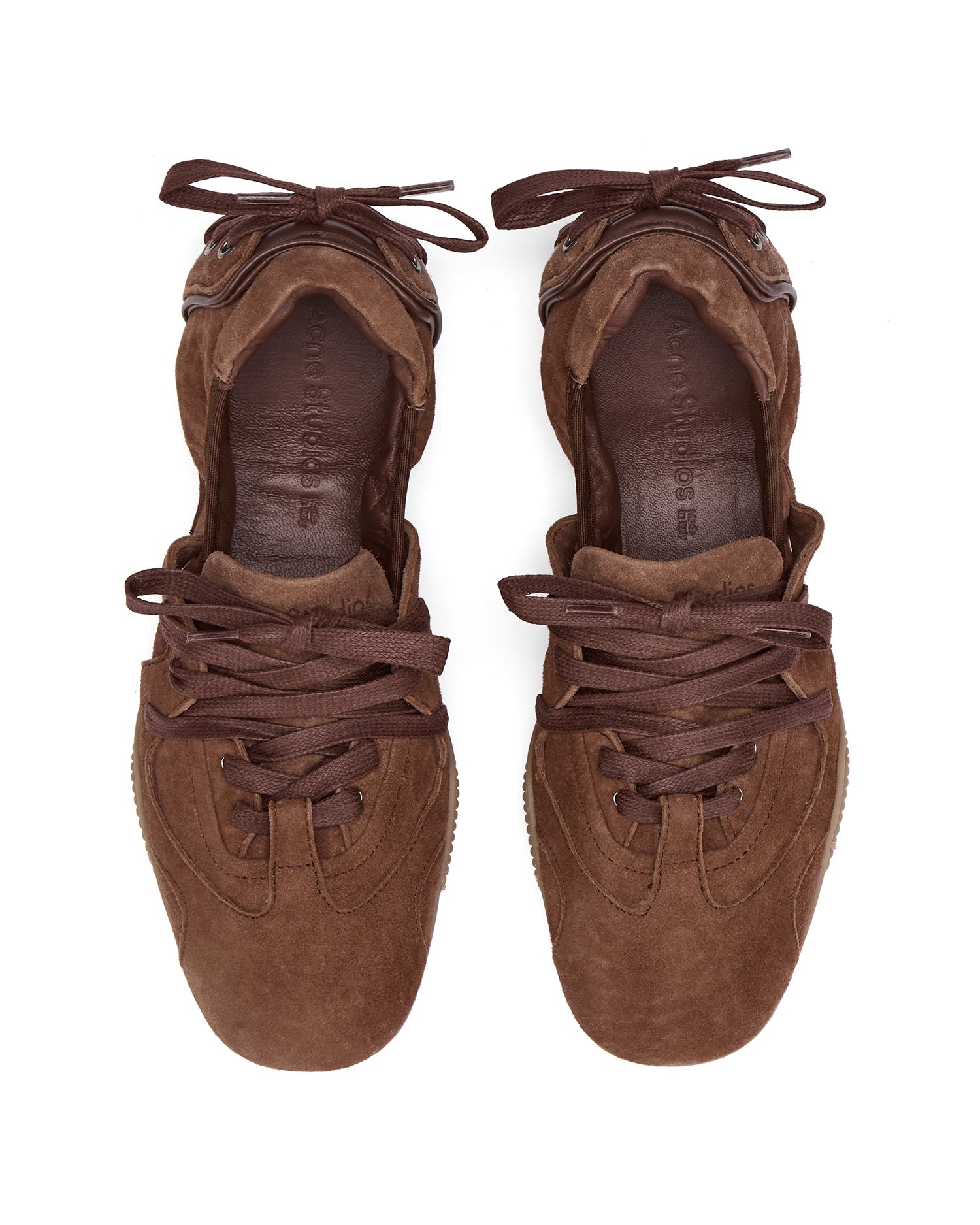 Suede panelled low-top sneakers